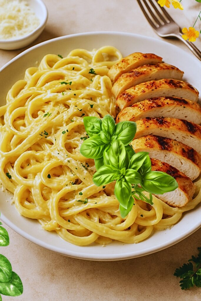 Easy Grilled Chicken Alfredo Pasta Recipe